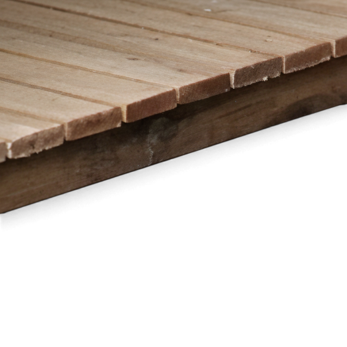 Dachbretter des Kaminholzregals Glenne von oben im Detail