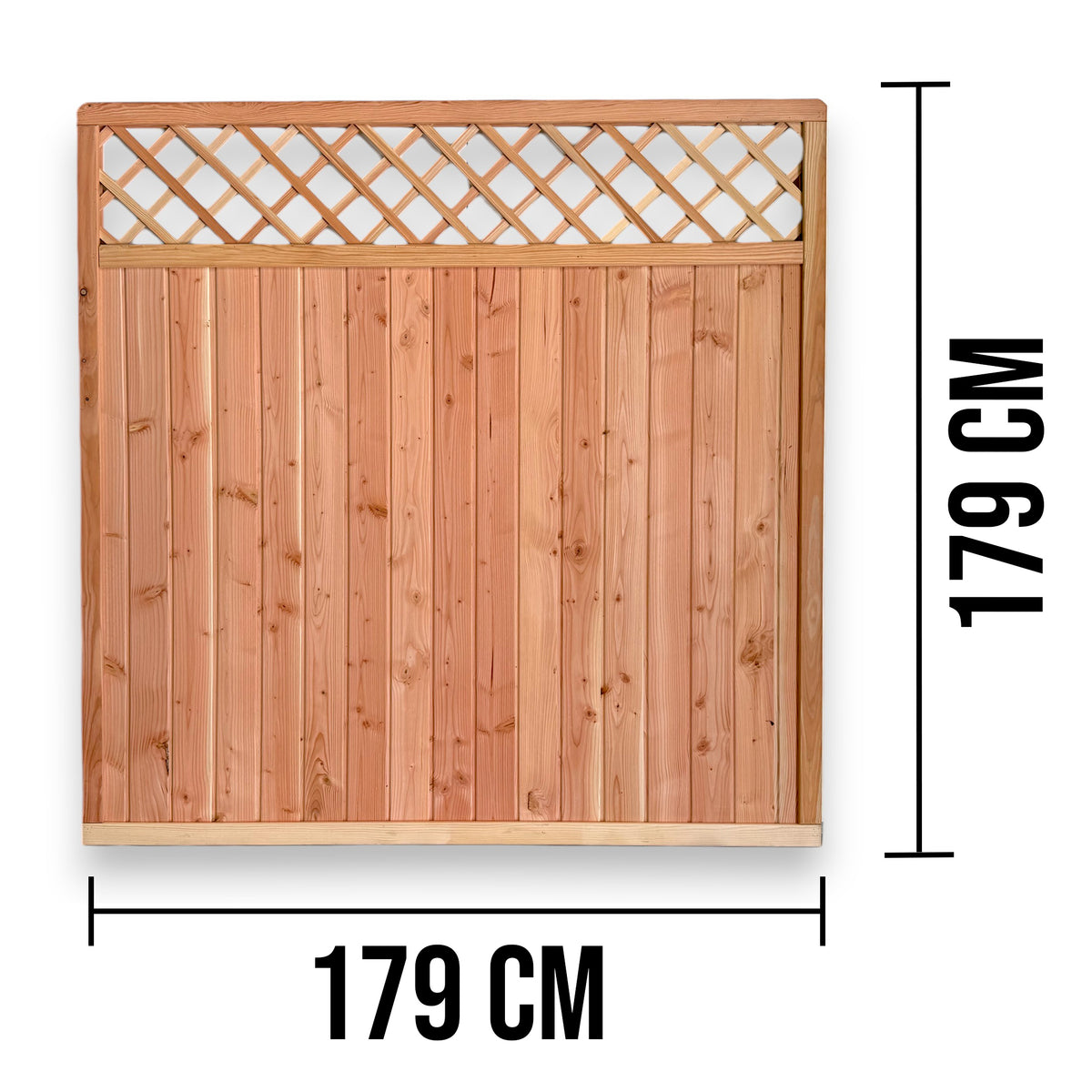 Infografik Sichtschutz Ettelsberg mit Maßen 179 cm Breite und 179 cm Höhe