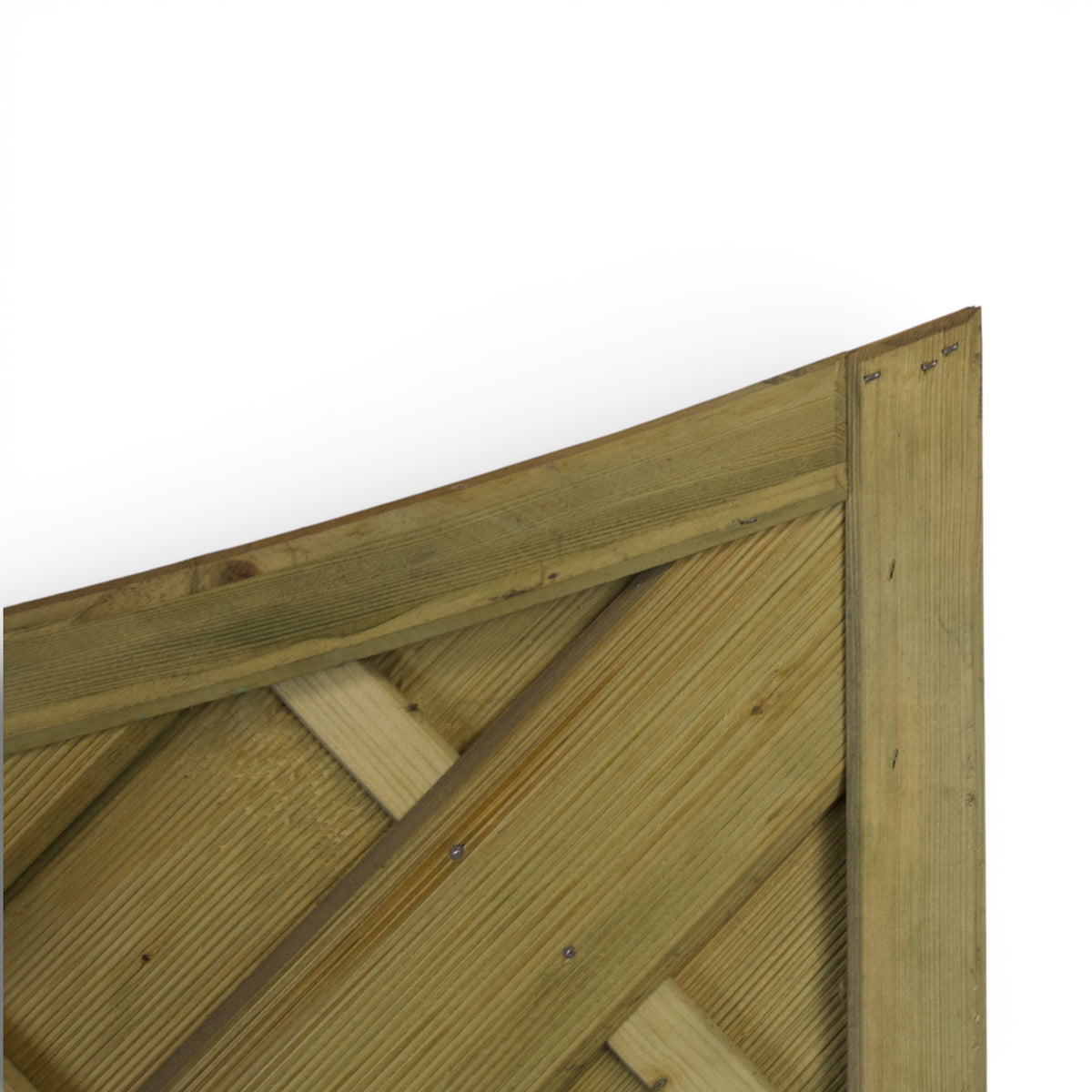 Rahmenecke mit diagonalen Latten am Unterbogen Element Steinberg, Detail