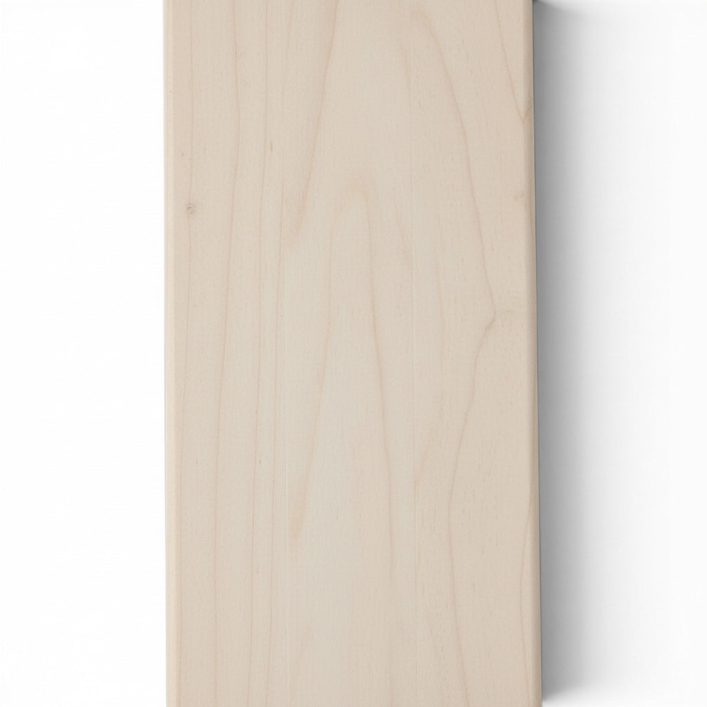 Helle Holzoberfläche des beige lasierten Leimholzpfostens im Detail