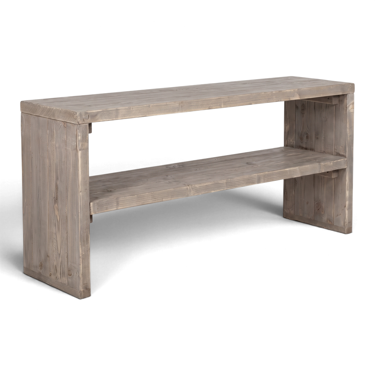 Regal Massivholz I Renautal von ANTE NEO aus Nadelholz, niedriges Sideboard mit Zwischenboden, Freisteller