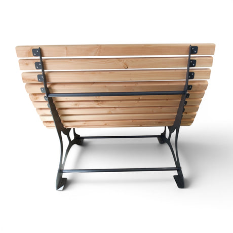 Waldsofa Sonnenpfad von hinten mit Metallgestell und Querstreben