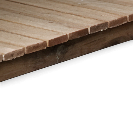 Dachbretter des Kaminholzregals Glenne von oben im Detail