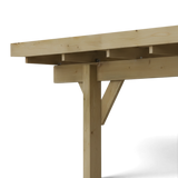 Pfosten mit Kopfband unter der Pfette des Carport Winterberg, Seitenansicht
