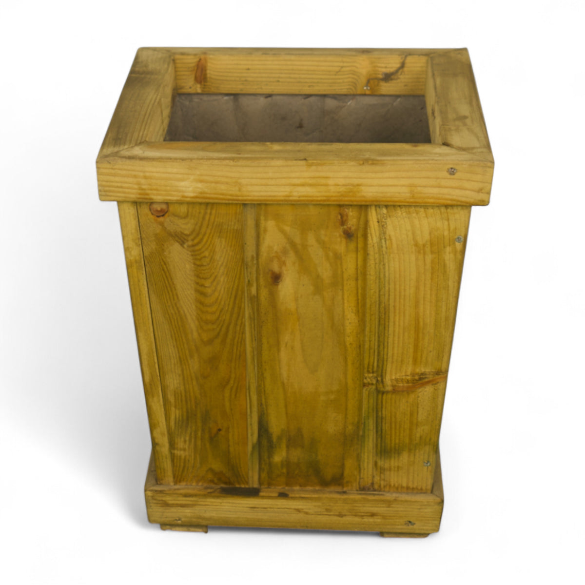 Pflanzkübel Blumenkübel Orke kesseldruckimprägniert, hoher quadratischer Holzkübel aus Nadelholz, Freisteller