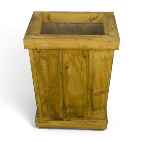 Pflanzkübel Blumenkübel Orke kesseldruckimprägniert, hoher quadratischer Holzkübel aus Nadelholz, Freisteller