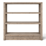 Regal Massivholz II Renautal von ANTE NEO, Bücherregal mit drei Fächern in grauem Holzton, Freisteller