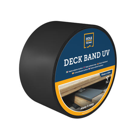 Terraband UV Butyl Klebeband als schwarze Rolle zum Schutz der Unterkonstruktion, Freisteller