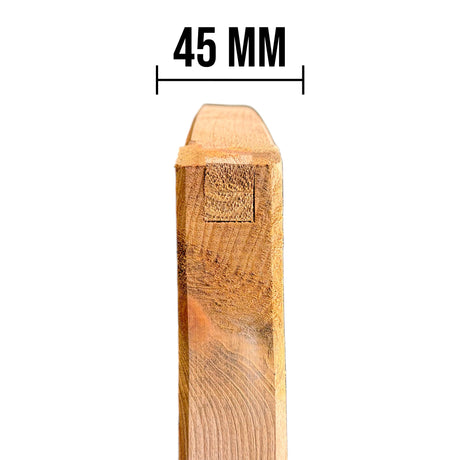 Rahmenholz eines Holz Sichtschutzelements mit 45 mm Materialstärke