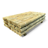 Paket Mini Schwellen aus Holz schräg von oben, Freisteller
