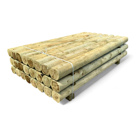 Paket Mini Schwellen aus Holz schräg von oben, Freisteller