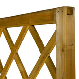 Oberer Rahmen und Rautengitter des Holz Rankgitters Schlossberg im Detail