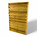 Holz Dichtzaun Hohe Bracht schräg von links als blickdichter Sichtschutz, Freisteller