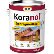 Koranol Imprägnierlasur Holzschutzlasur im 2,5 l Eimer mit Holzhausmotiv, Freisteller