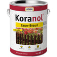 Koranol Zaun Braun Holzlasur im 2,5 l Eimer mit Holzzaunmotiv, Freisteller