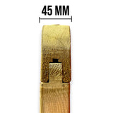 Rahmenprofil mit 45 mm Breite und Nut am Dichtzaun Homberg, Detail mit Maßangabe
