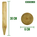 Infografik Minipalisade gespitzt mit Maßen 30 cm Länge und 6 cm Durchmesser