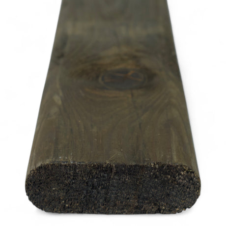 Querriegel gefräst kesseldruckimprägniert schwarz 40 x 116 mm aus Nadelholz mit abgerundeten Kanten
