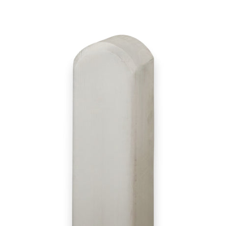 Friesenzaunpfosten 9x9x110 cm beige lasiert mit abgerundetem Kopf, Freisteller