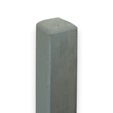 Leimholzpfosten 9x9x110 cm basaltgrau lasiert mit flachem Pyramidenkopf, Freisteller