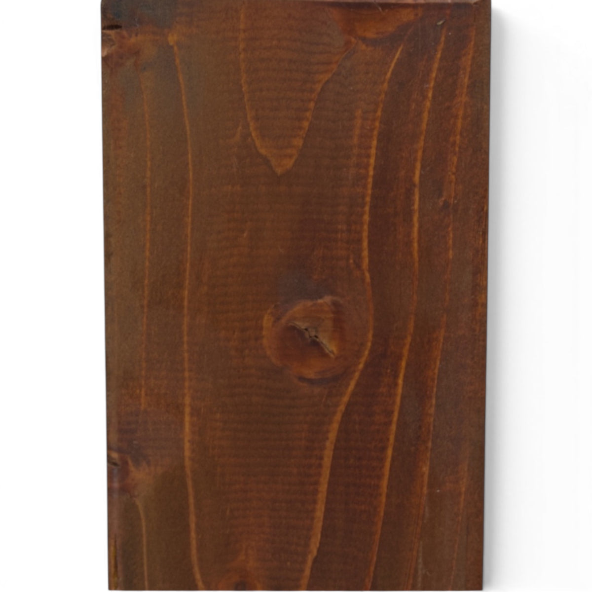 Holzmaserung mit Ast unter der dunkelbraunen Lasur im Detail
