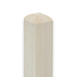 Leimholzpfosten 9x9x110 cm beige lasiert mit flachem Pyramidenkopf, Freisteller