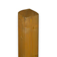 Leimholzpfosten 9x9x110 cm honig lasiert mit flachem Pyramidenkopf, Freisteller