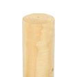 Rundholz naturbelassen, zylindrisch gefräster heller Holzpfahl stehend, Freisteller