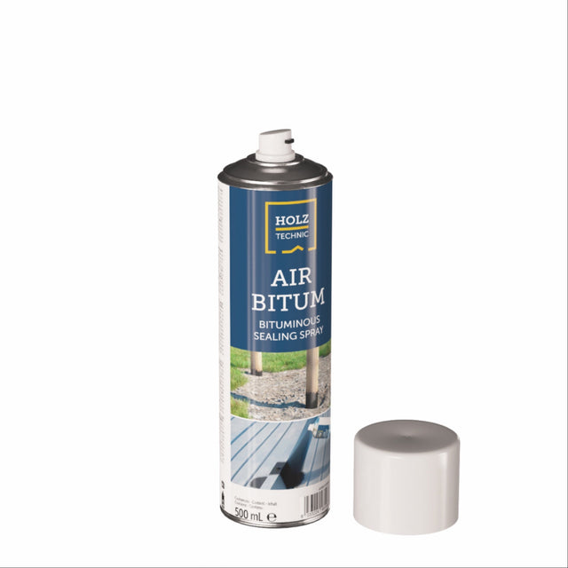 Air Bitumen Sprühdose mit Bitumenmasse zum Sprühen und Streichen, Freisteller mit Deckel