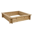Sandkasten Hachen kesseldruckimprägniert, quadratischer Holz Sandkasten aus Bohlen mit Sitzrand, Freisteller