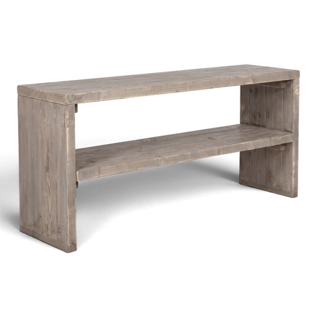 Regal Massivholz I Renautal von ANTE NEO aus Nadelholz, niedriges Sideboard mit Zwischenboden, Freisteller