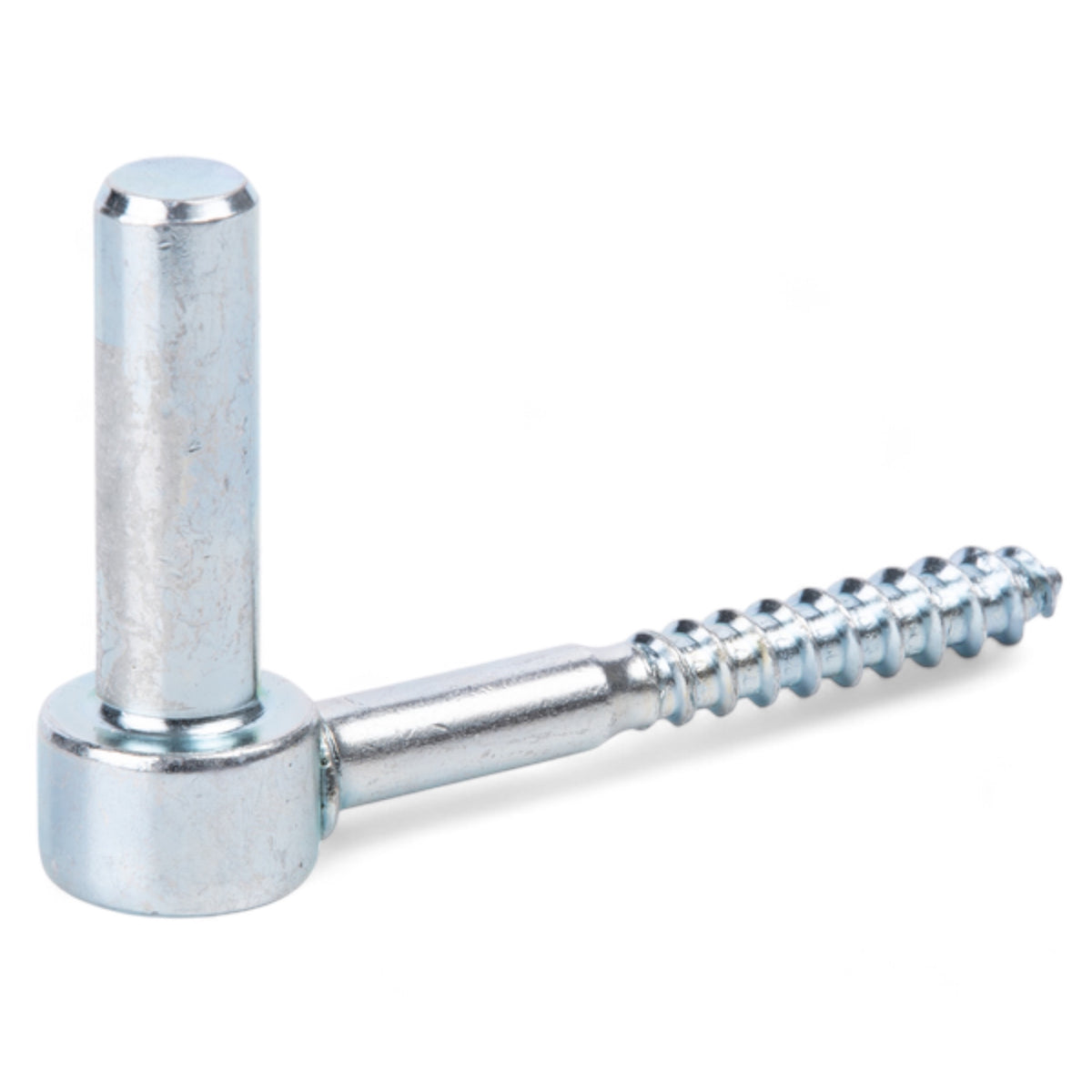 Kloben zum Einschrauben aus Metall mit Dorn und Holzgewinde, Torkloben für Gartentore, Freisteller